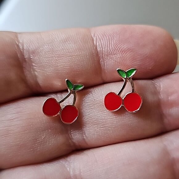 Cherries Stud NWOT  - Picture 3 of 4